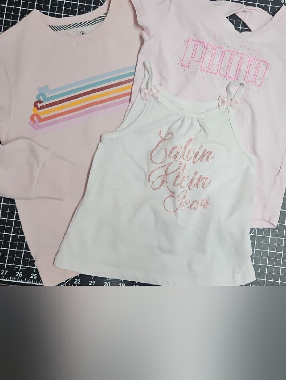Calvin Klein White Tank Puma Pink Top Volcom Sweater Size 6 All 3